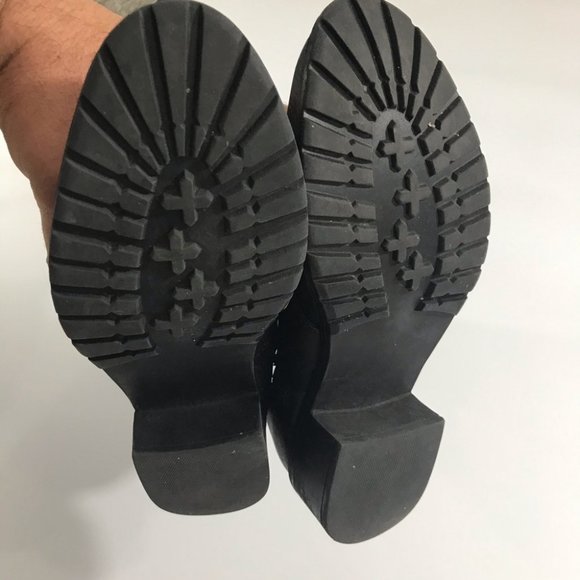 (SOLD) SO Black Faux Leather Tall Riding Boots - Picture 6 of 7